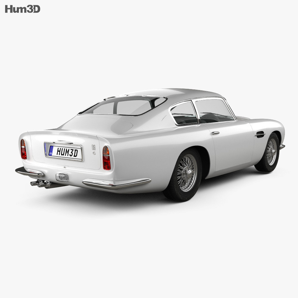 Aston Martin DB6 1965 3Dモデル 後ろ姿