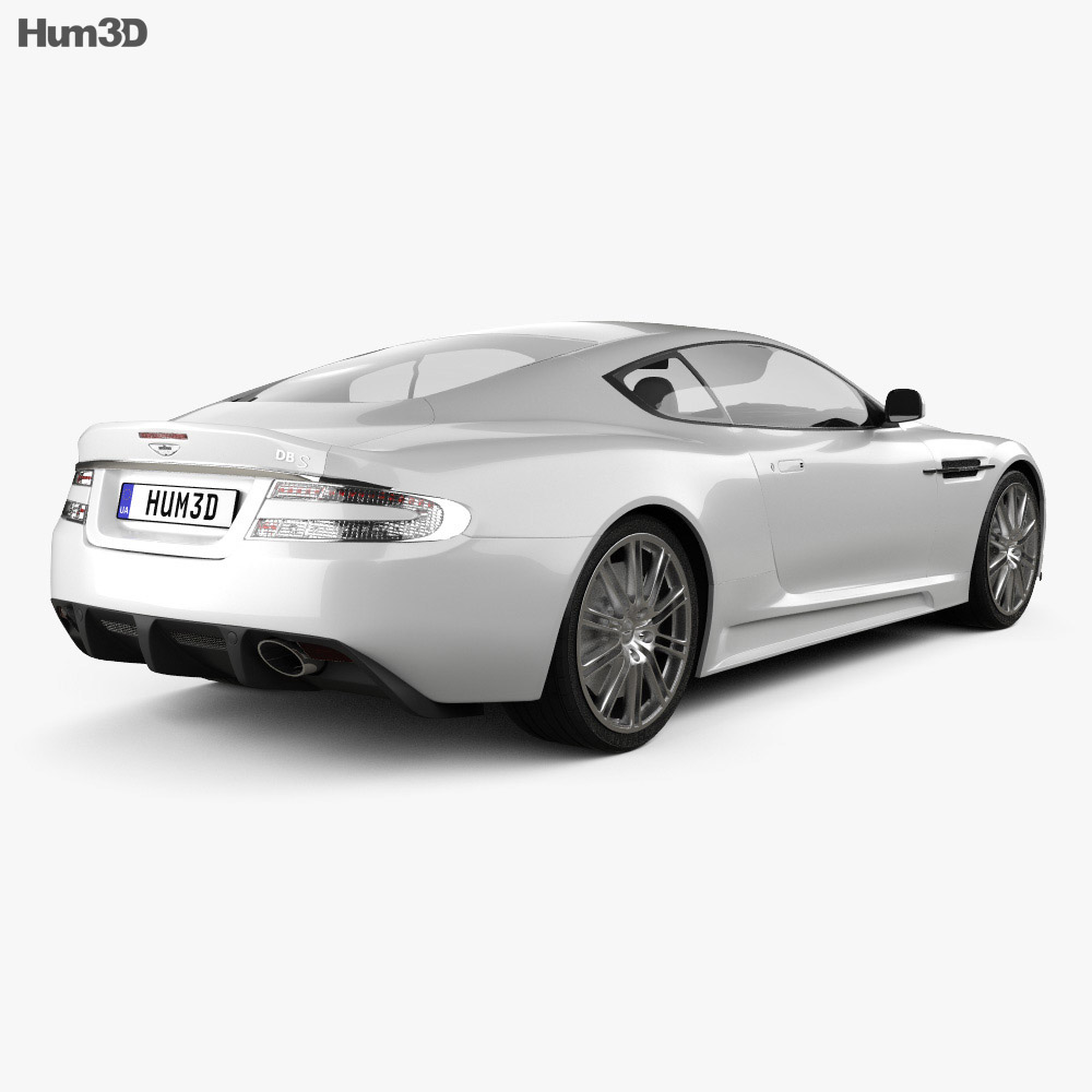 Aston Martin DBS 2015 3d model back view