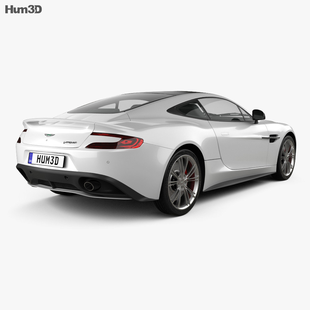 Aston Martin Vanquish 2015 3d model back view