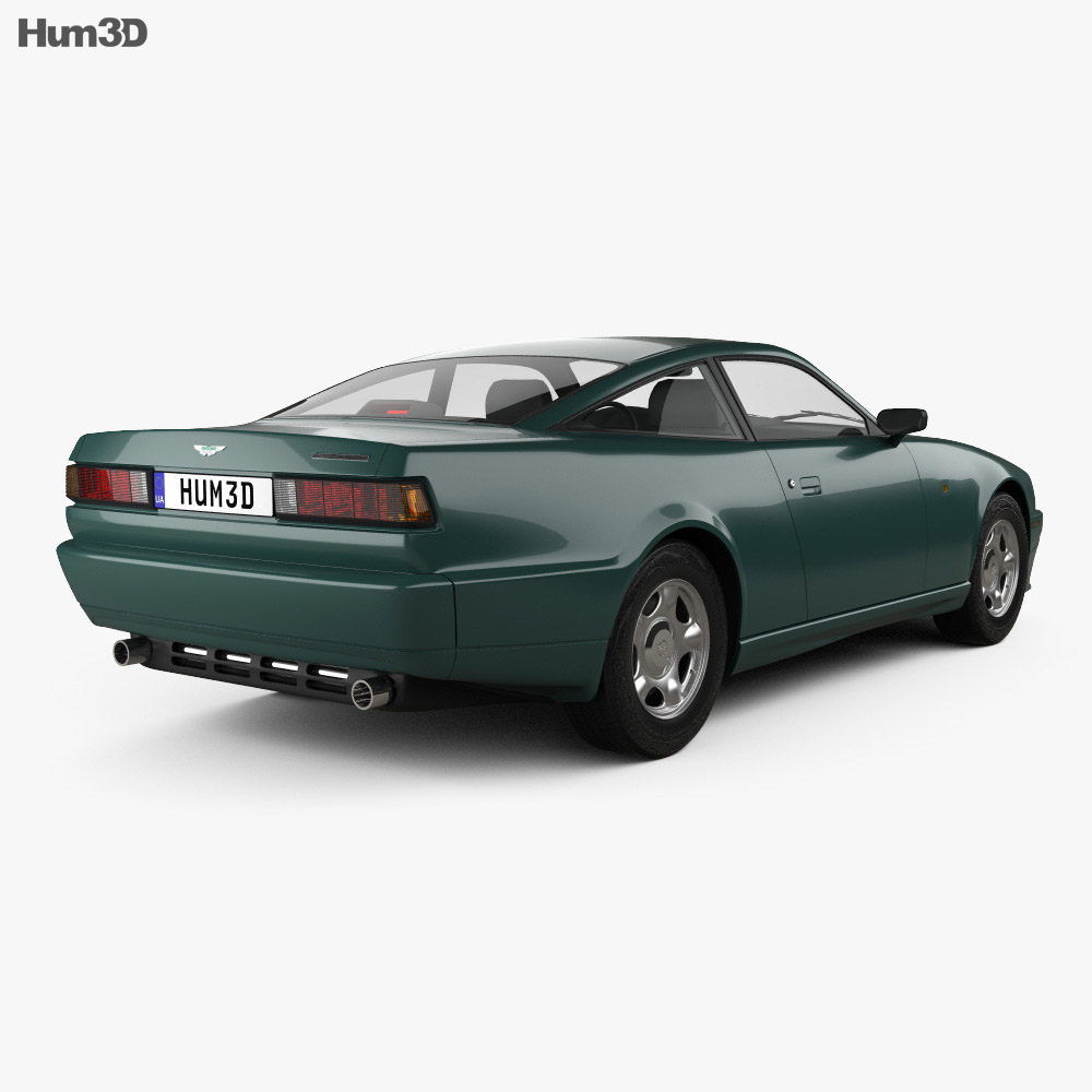 Aston Martin Virage 1995 3D模型 后视图