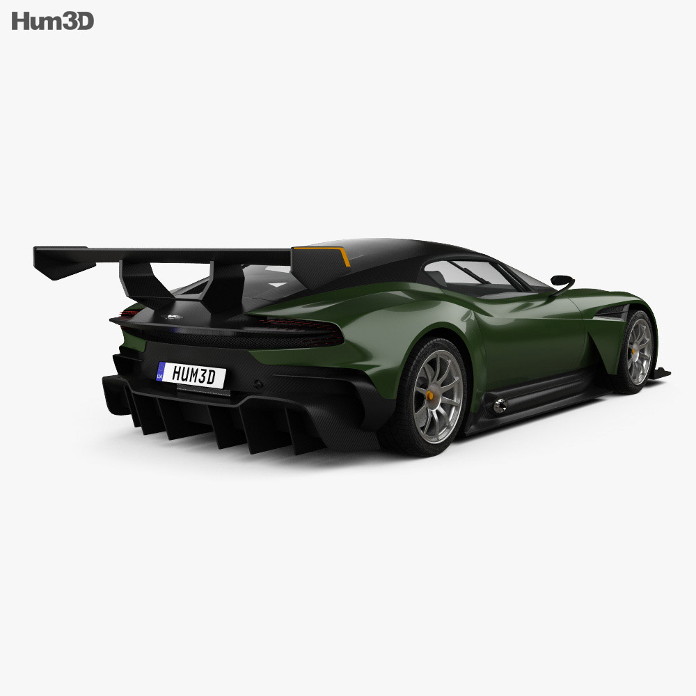 Aston Martin Vulcan 2018 3D-Modell Rückansicht