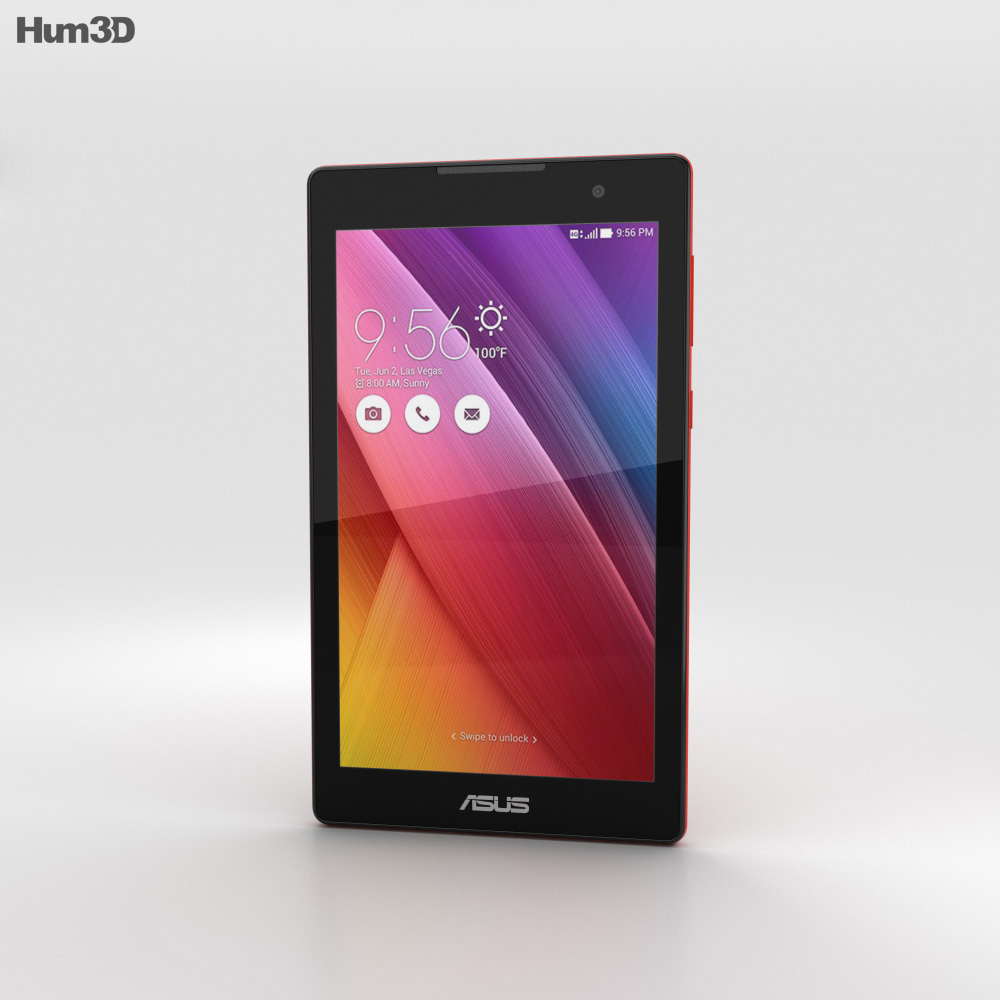 Asus ZenPad C 7.0 Red 3D-Modell