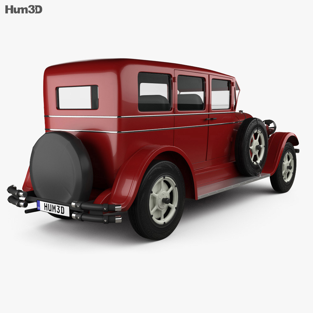 Auburn 8-88 1928 Modello 3D vista posteriore