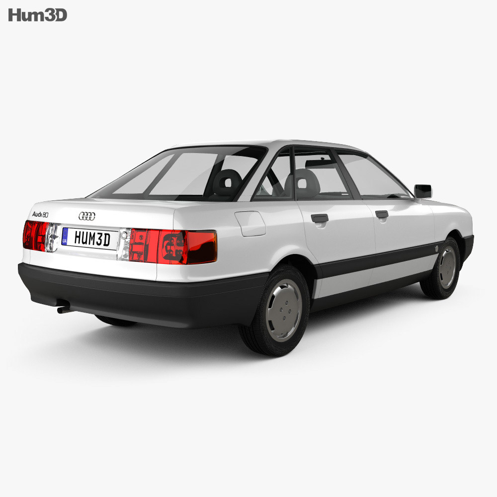 Audi 80 (B3) 1991 3d model back view