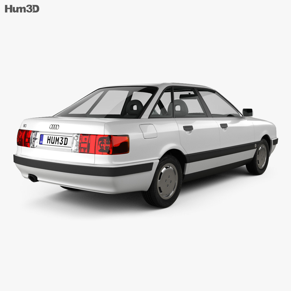 Audi 80 (B4) 1996 3d model back view