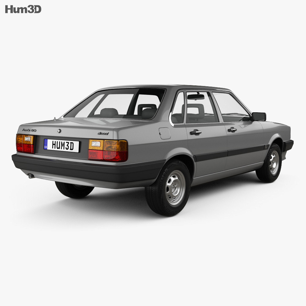 Audi 80 (B2) 1985 3d model back view