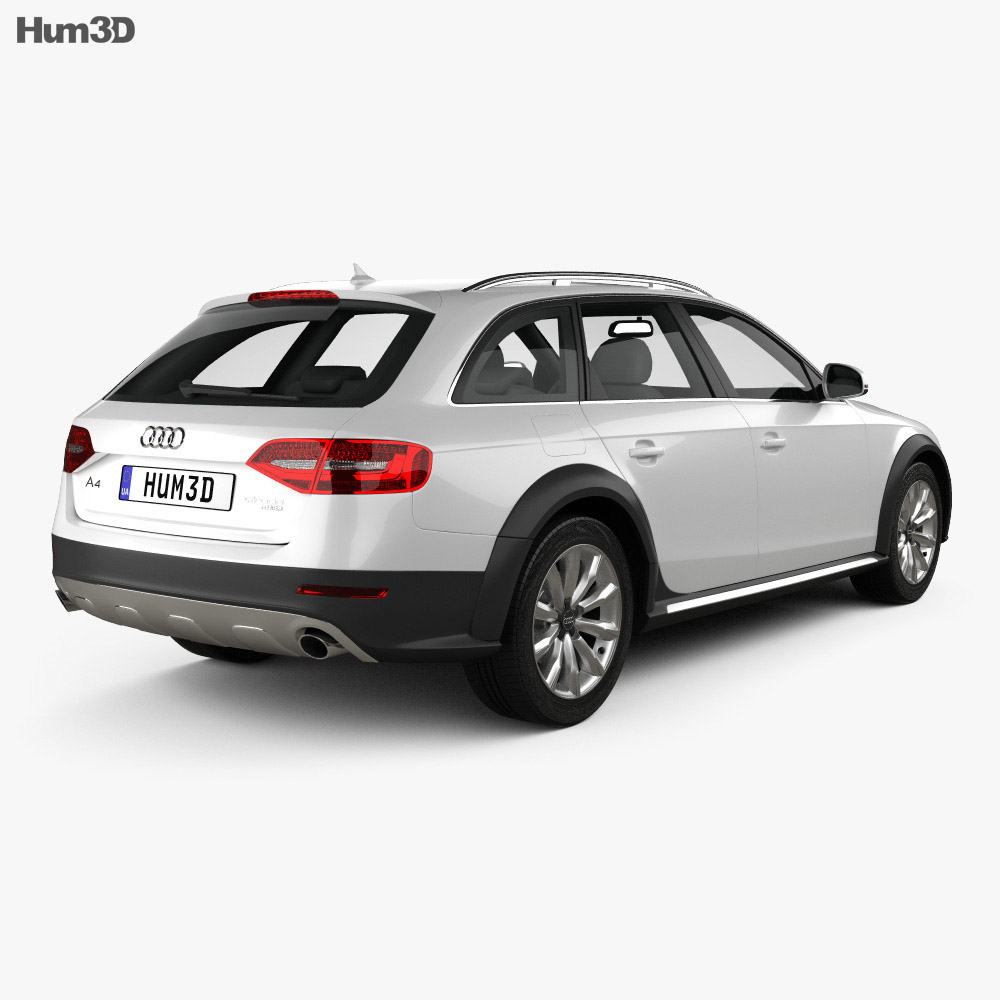 Audi A4 Allroad 2016 3d model back view