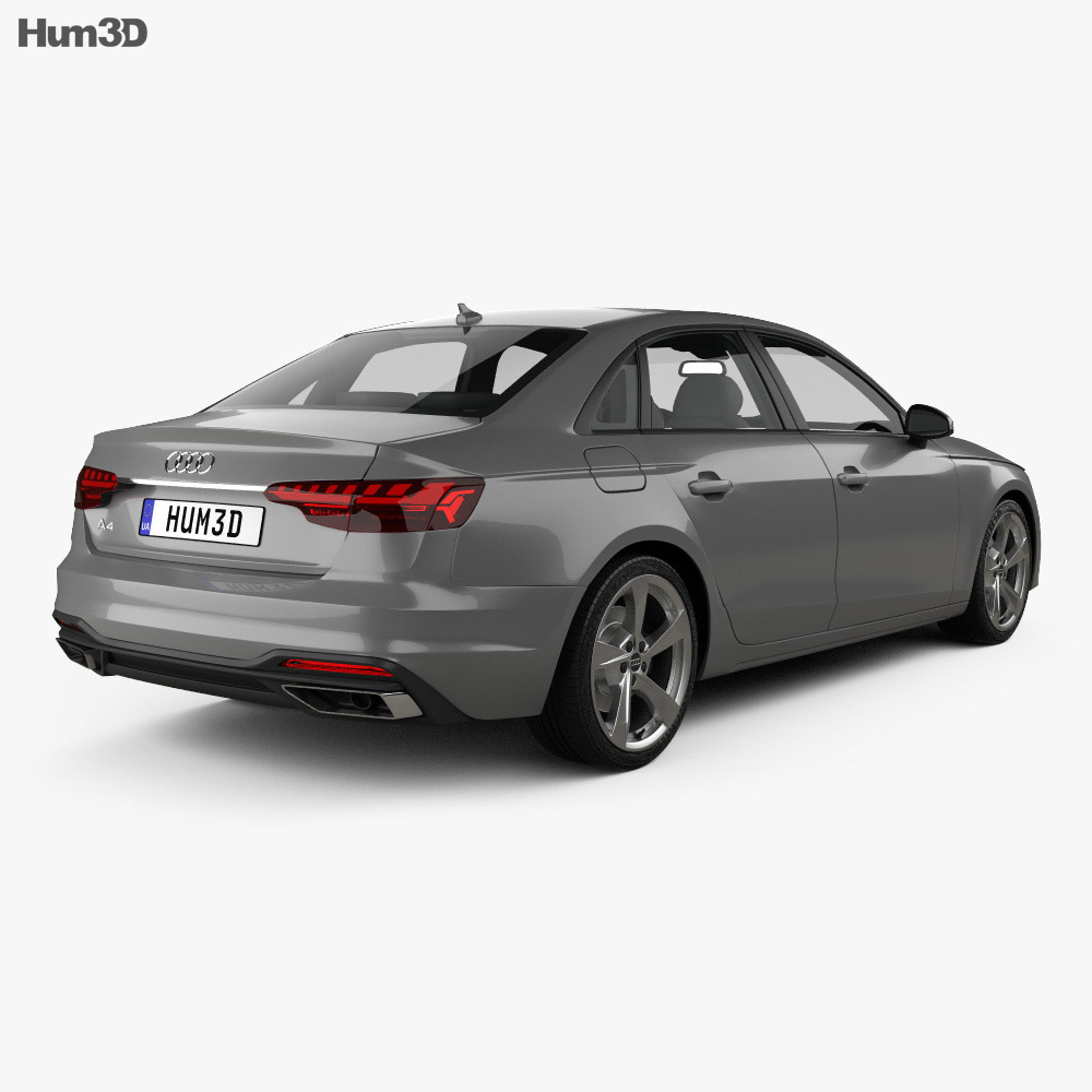 Audi A4 Sedán 2019 Modelo 3D vista trasera