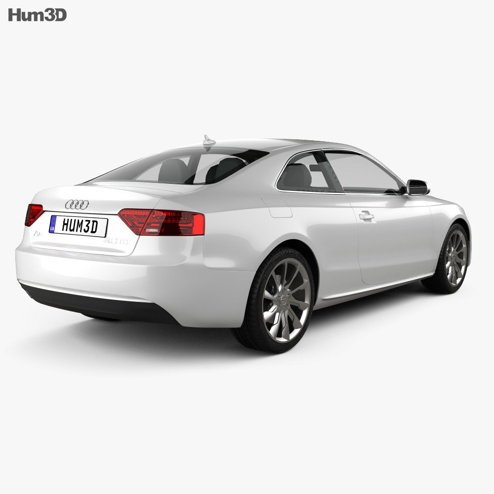 Audi A5 (8T3) coupe 2014 3d model back view