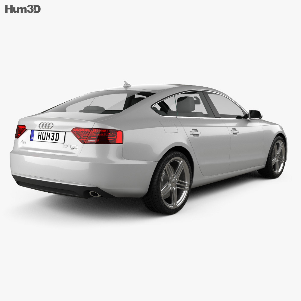 Audi A5 (8TA) sportback 2014 3d model back view