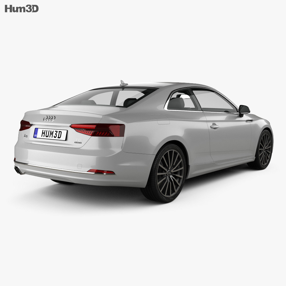 Audi A5 Coupe 2019 3d model back view