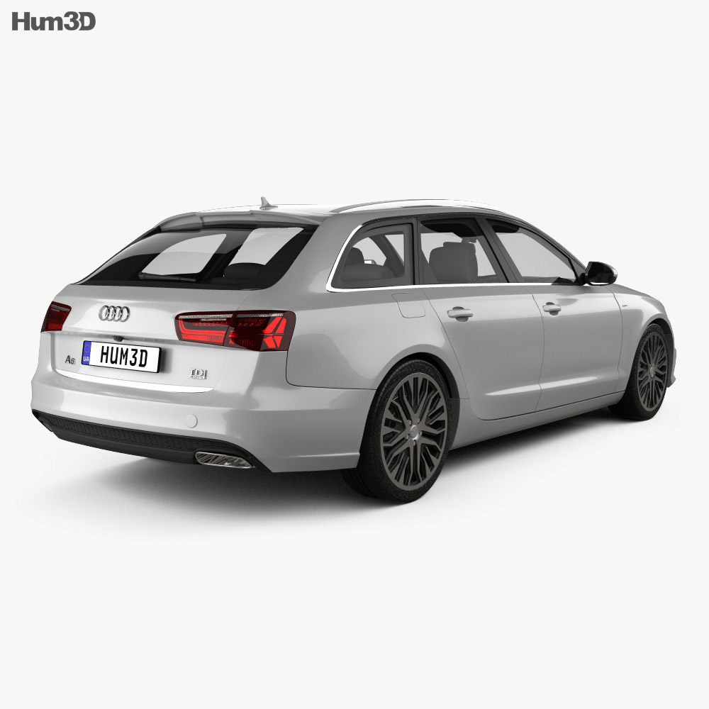Audi A6 (C7) avant 2018 3d model back view