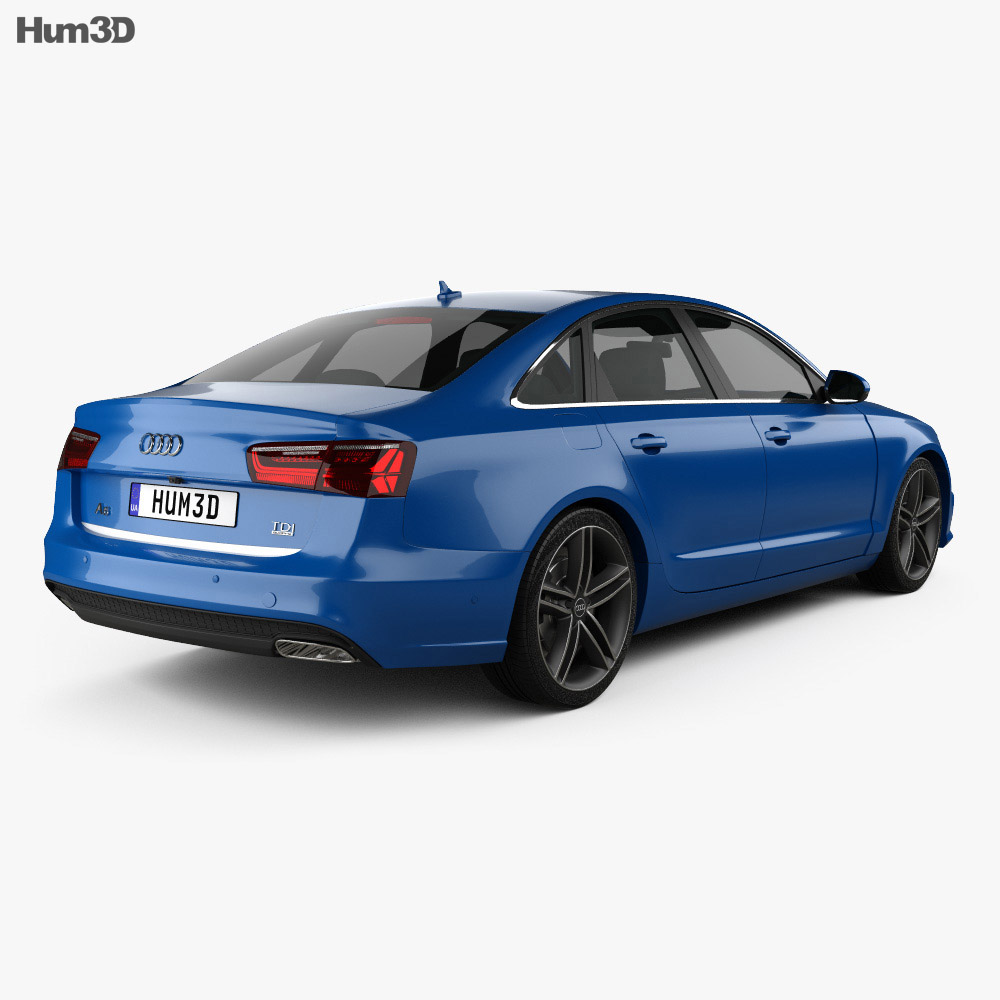 Audi A6 (C7) saloon 2018 3D-Modell Rückansicht