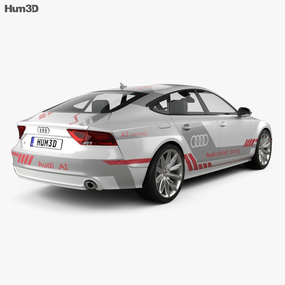 Audi A7 Sportback Piloted Driving Concept 2017 3d model back view