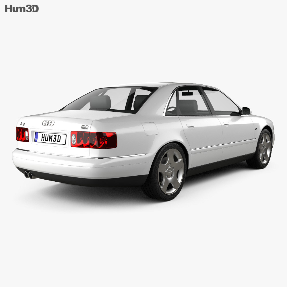 Audi A8 (D2) 2002 3d model back view