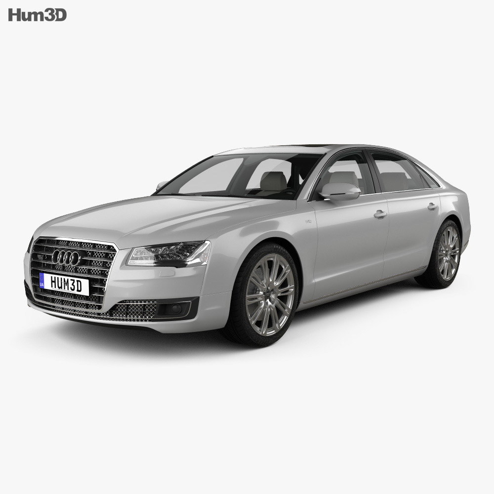 Audi A8 L With Hq Interior 2014 3d Model