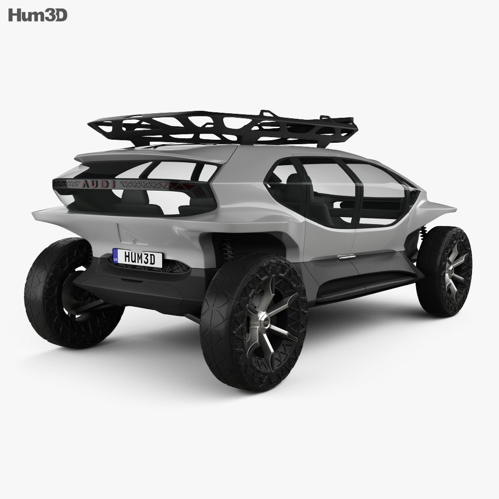Audi AI:TRAIL quattro 2020 Modelo 3D vista trasera