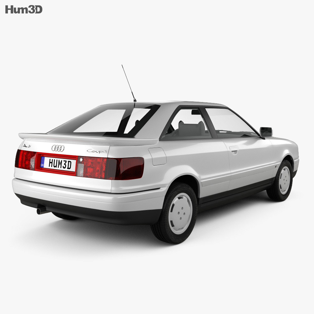 Audi Coupe (8B) 1991 3Dモデル 後ろ姿