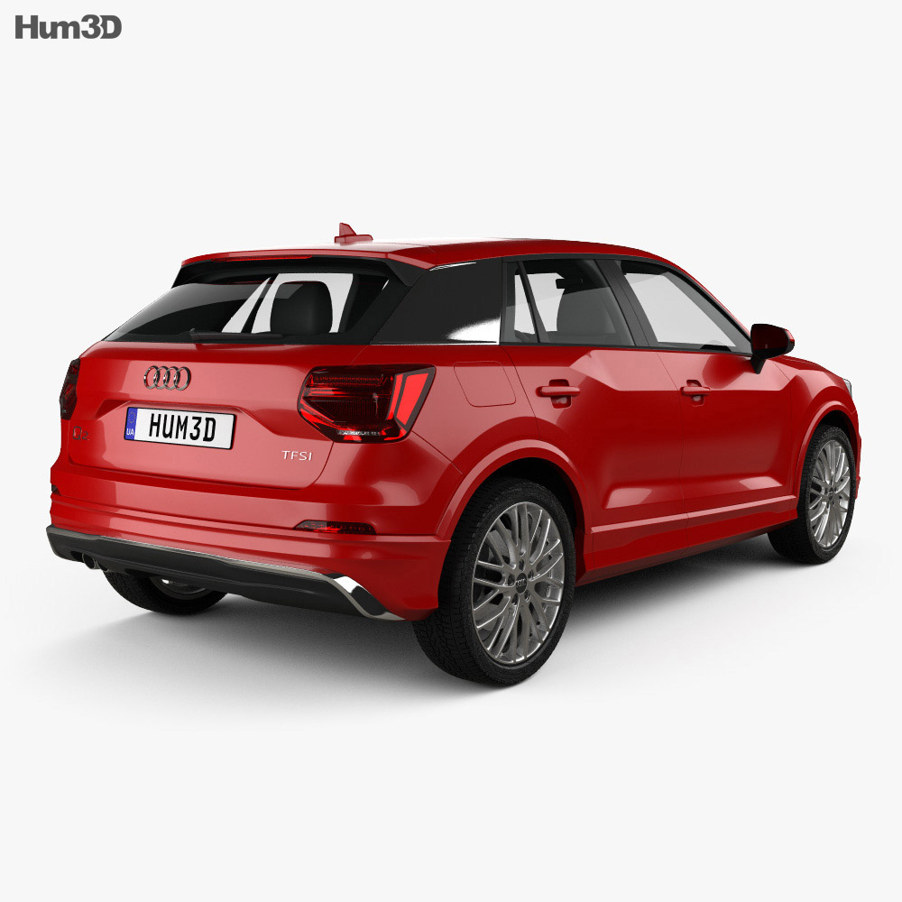Audi Q2 S-Line 2020 3D 모델  back view