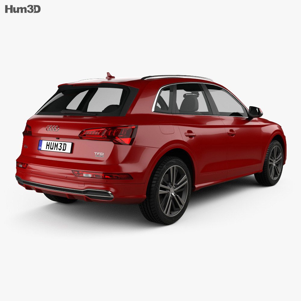 Audi Q5 S-Line 2016 3d model back view