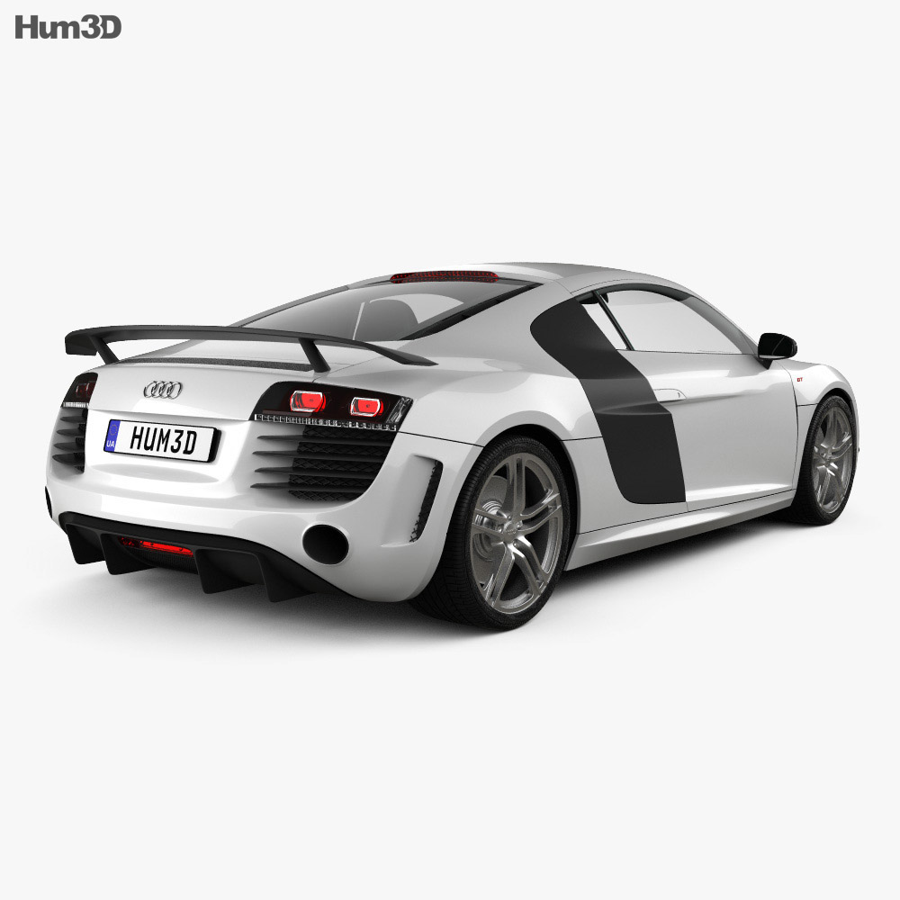 Audi R8 GT 2013 3D-Modell Rückansicht