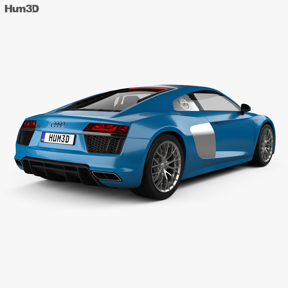 Audi R8 2019 3D-Modell Rückansicht