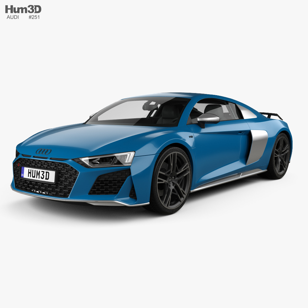 Audi R8 V10 coupe 2022 3D model - Vehicles on Hum3D