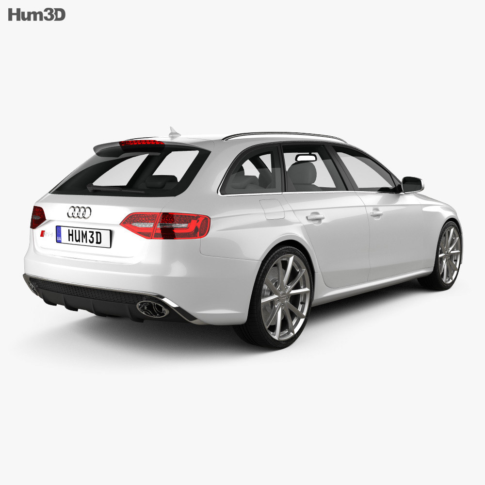 Audi RS4 Avant 2016 3Dモデル 後ろ姿
