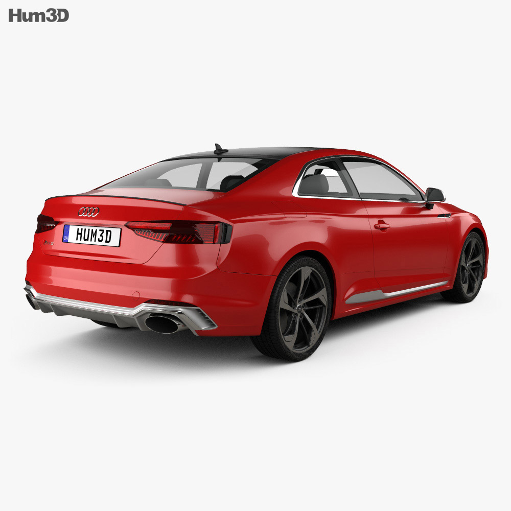 Audi RS5 coupé 2015 3D-Modell Rückansicht