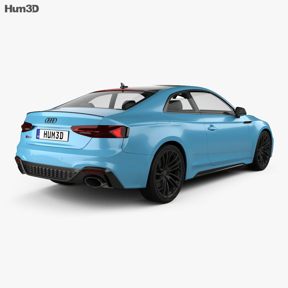 Audi RS5 coupe 2022 3d model back view
