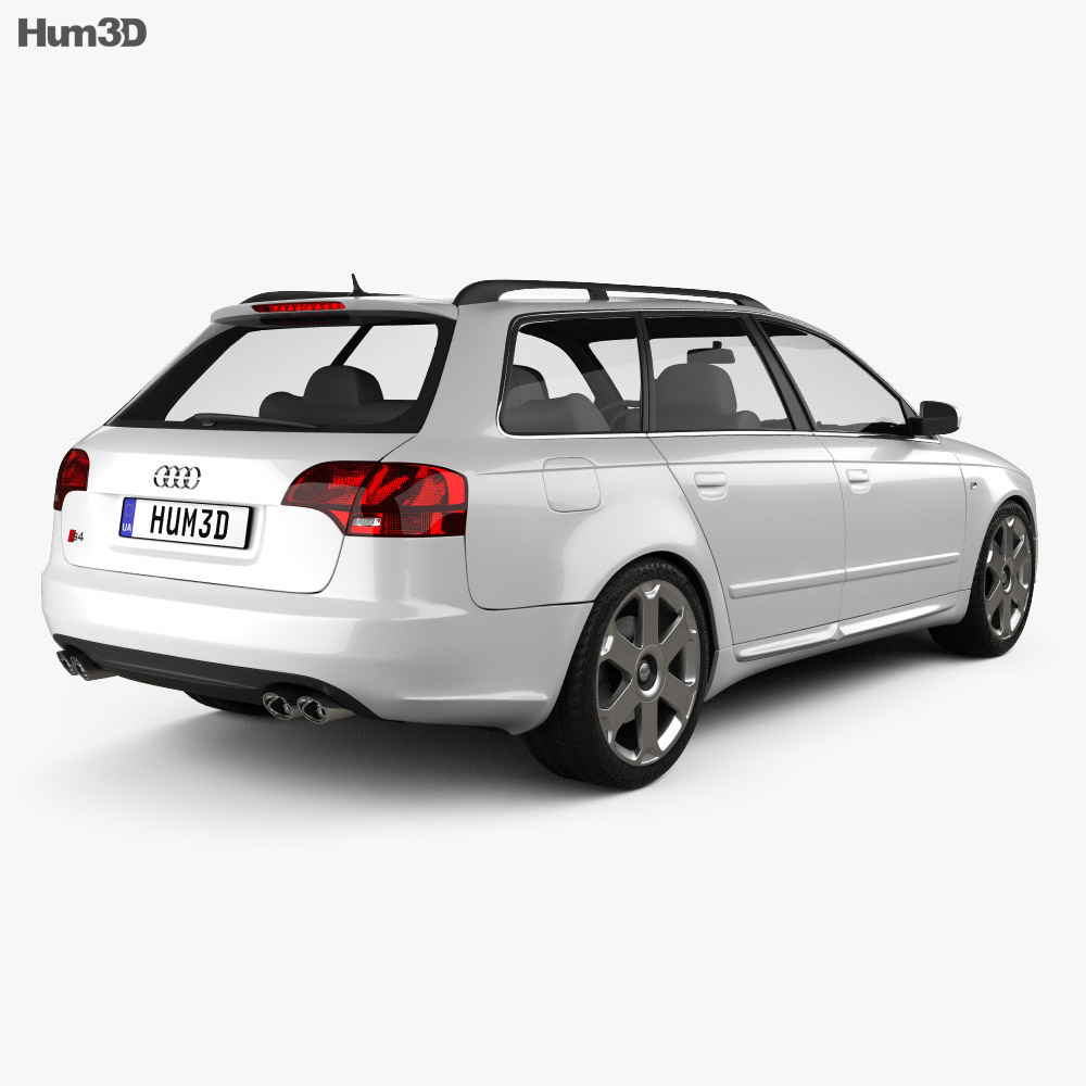 Audi S4 Avant 2007 3Dモデル 後ろ姿