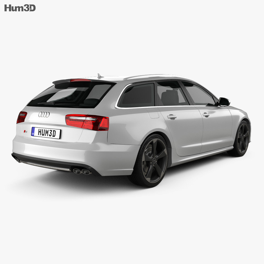Audi S6 (C7) avant 2015 3d model back view