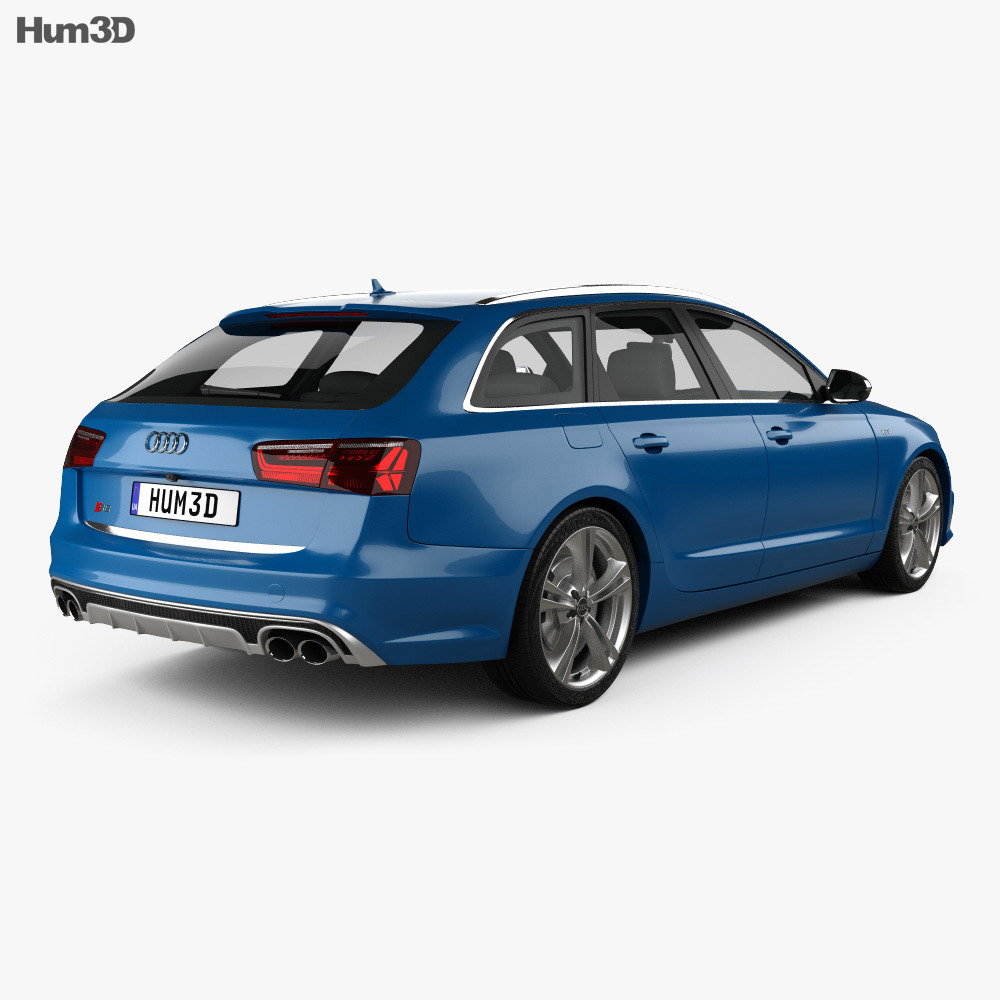 Audi S6 (C7) Avant 2017 3d model back view