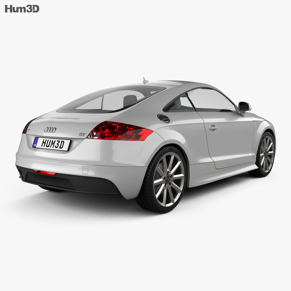 Audi TT coupe 2016 3D模型 后视图