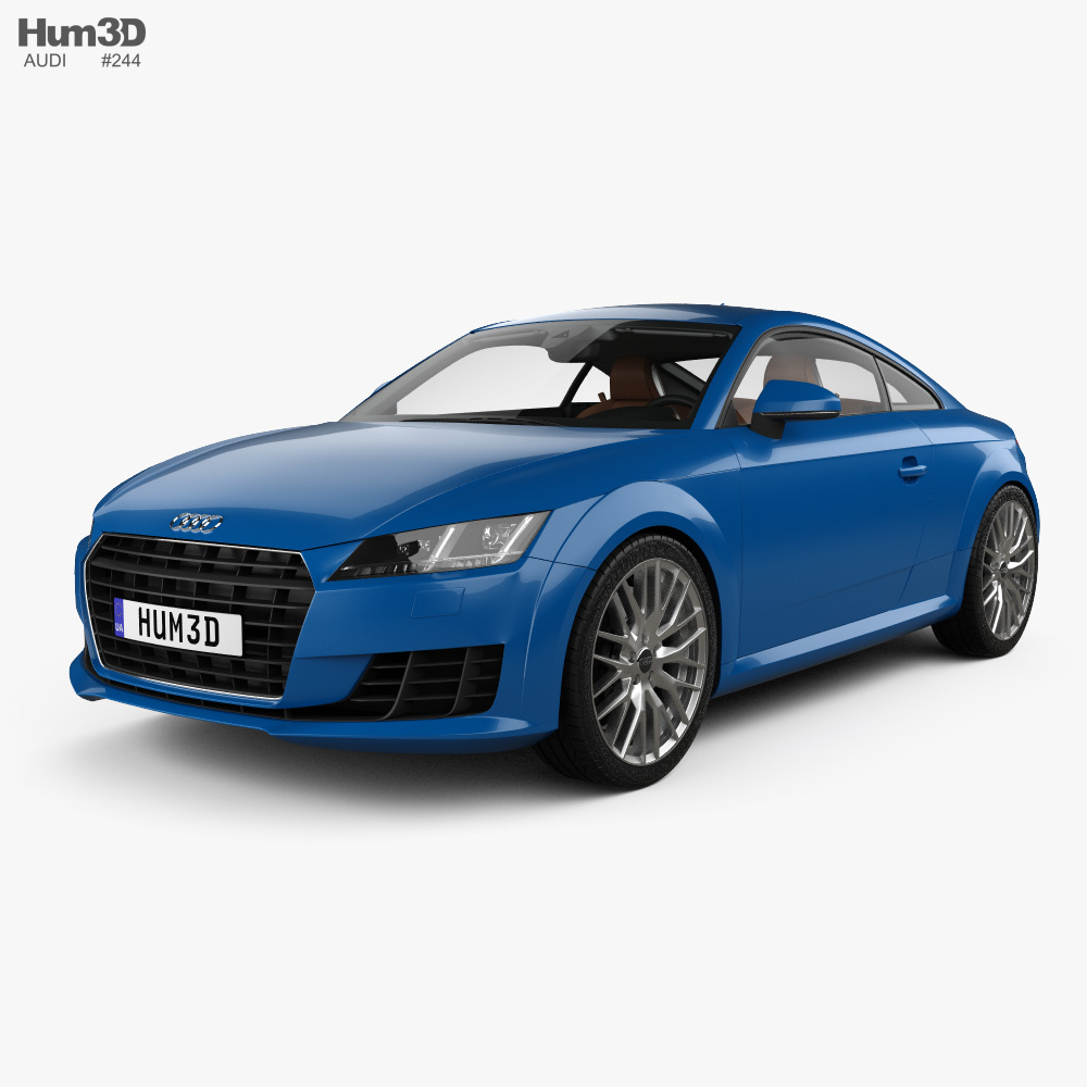 Audi TT coupe with HQ interior 2017 3d model
