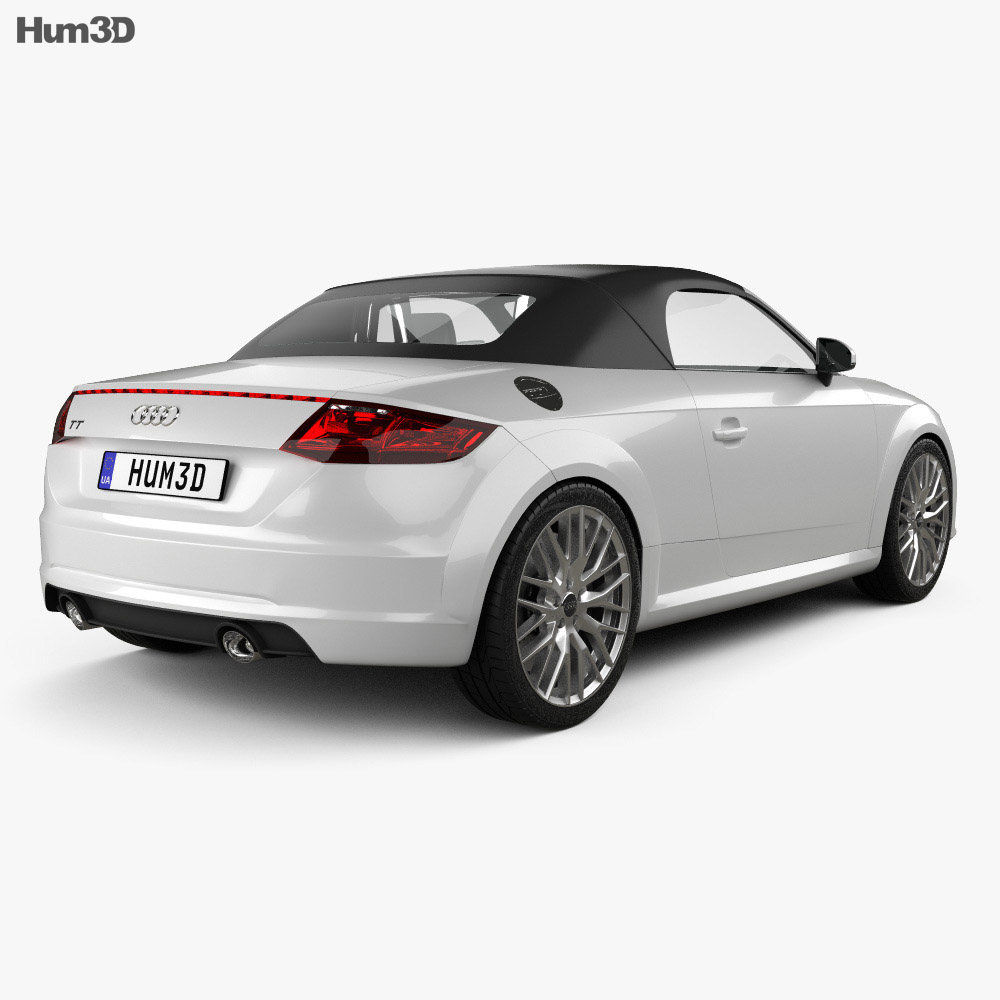 Audi TT (8S) ロードスター 2014 3Dモデル 後ろ姿