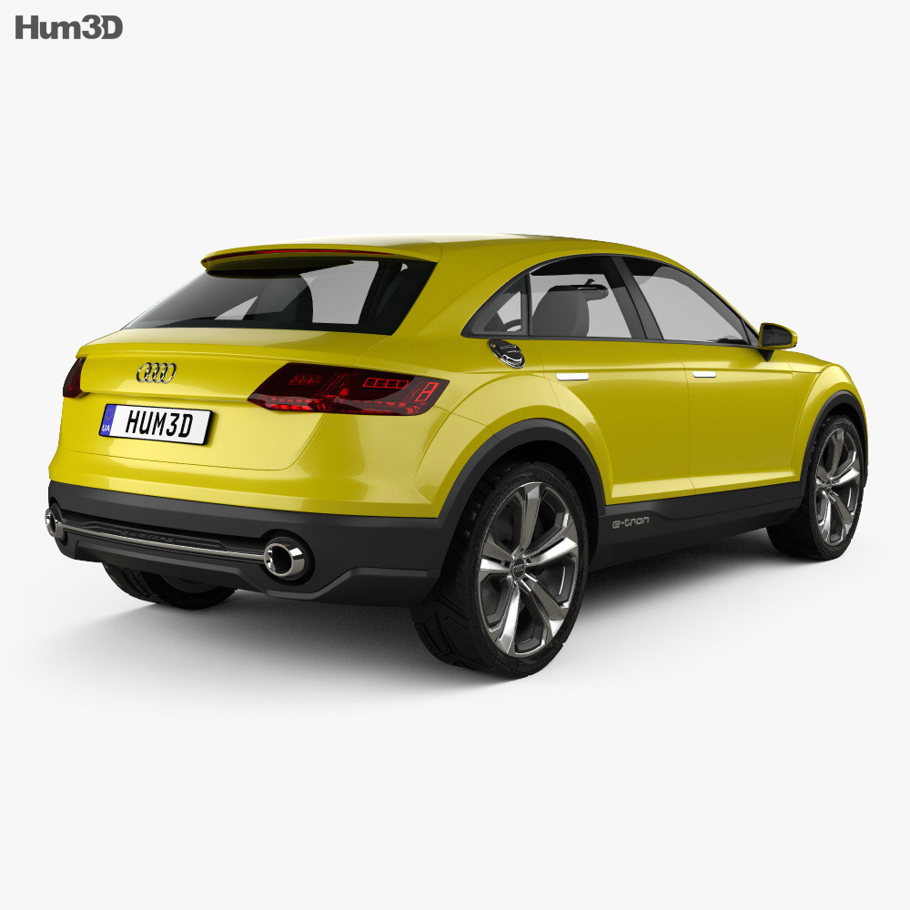 Audi TT offroad 2017 3D-Modell Rückansicht