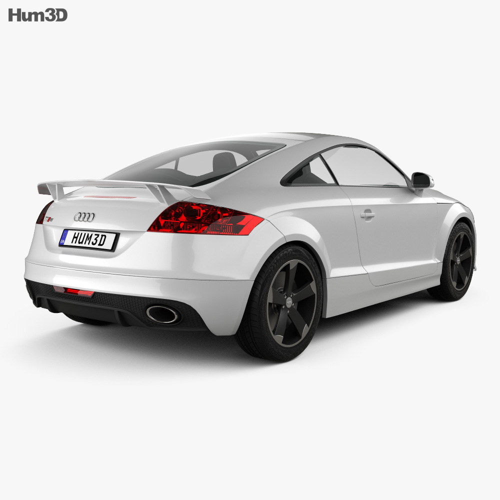 Audi TT RS Coupe with HQ interior 2013 3d model back view