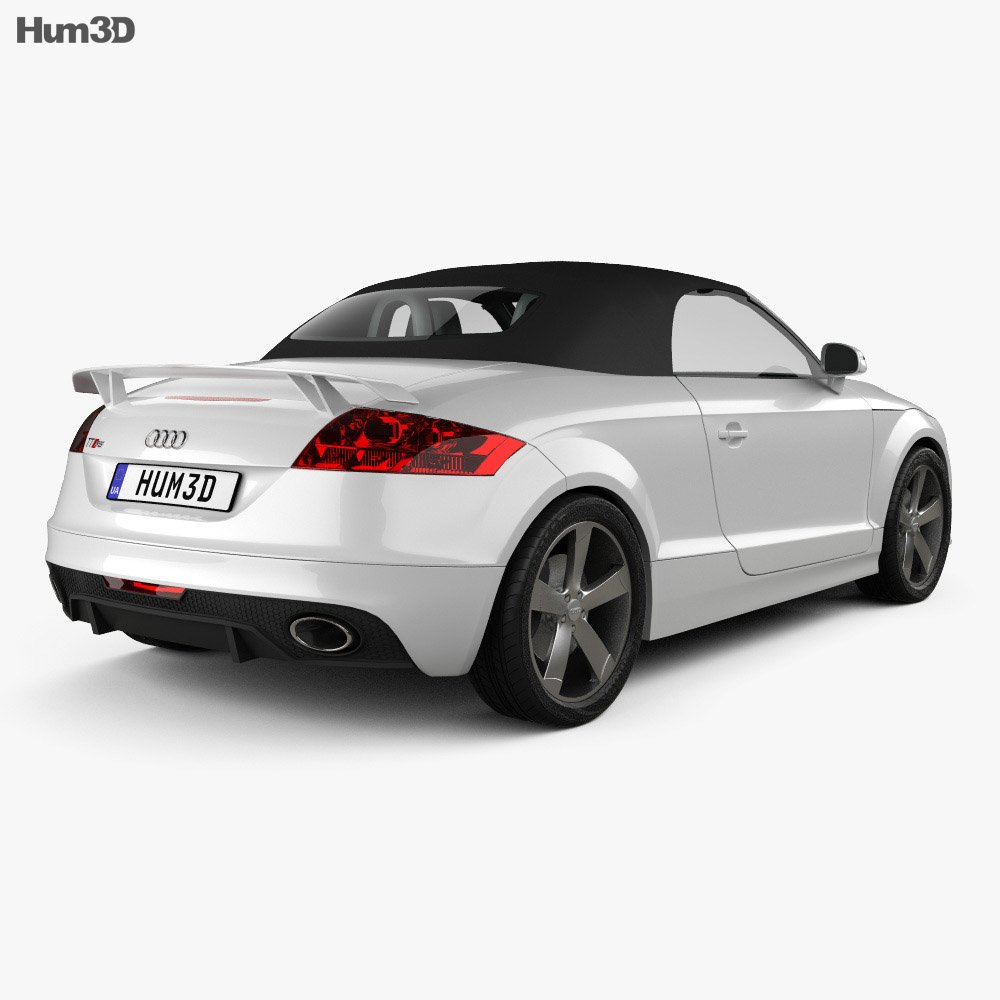 Audi TT RS Roadster with HQ interior 2013 3d model back view