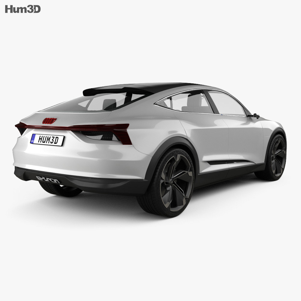 Audi E-tron Sportback 2015 3Dモデル 後ろ姿