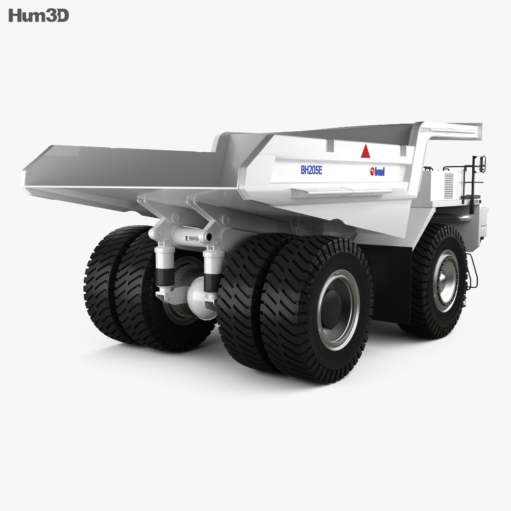 BEML BH205E-AC ダンプトラック 2015 3Dモデル 後ろ姿