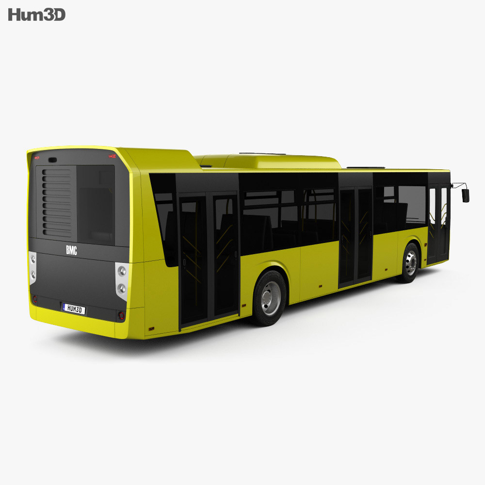 BMC Procity Autobús 2017 Modelo 3D vista trasera