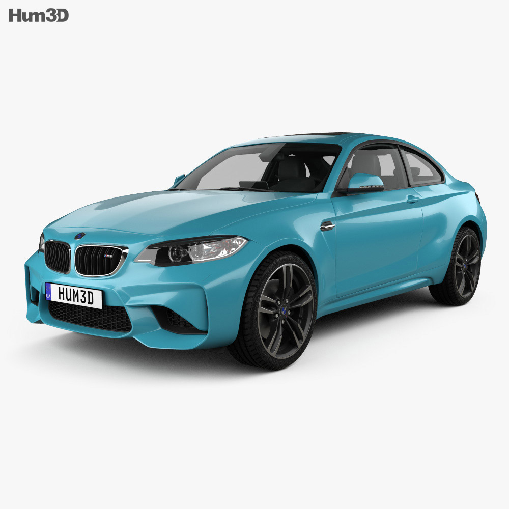 Bmw M2 F87 Coupe With Hq Interior 2015 3d Model