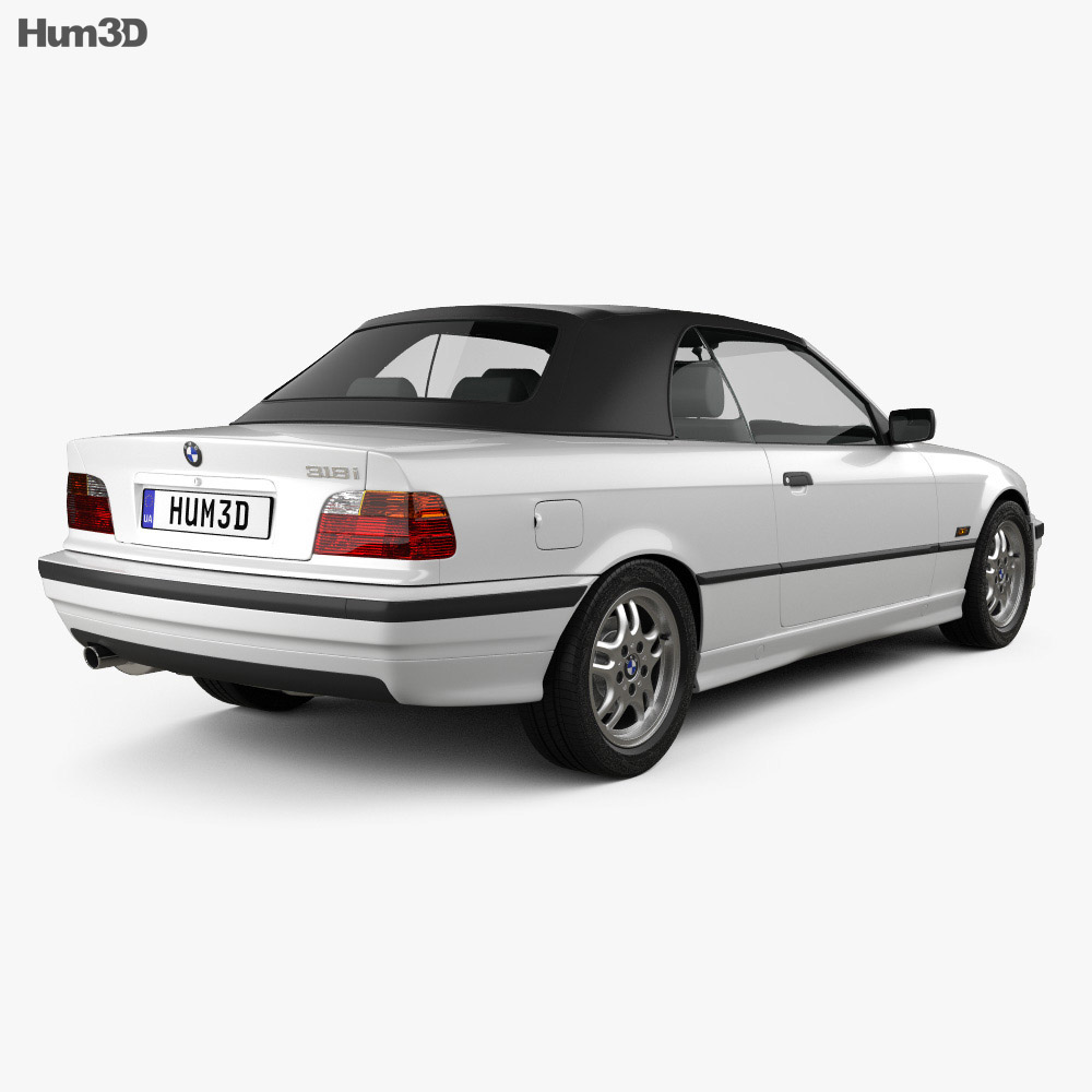 BMW 3 Series (E36) convertible 1994 3D model - Vehicles on ...