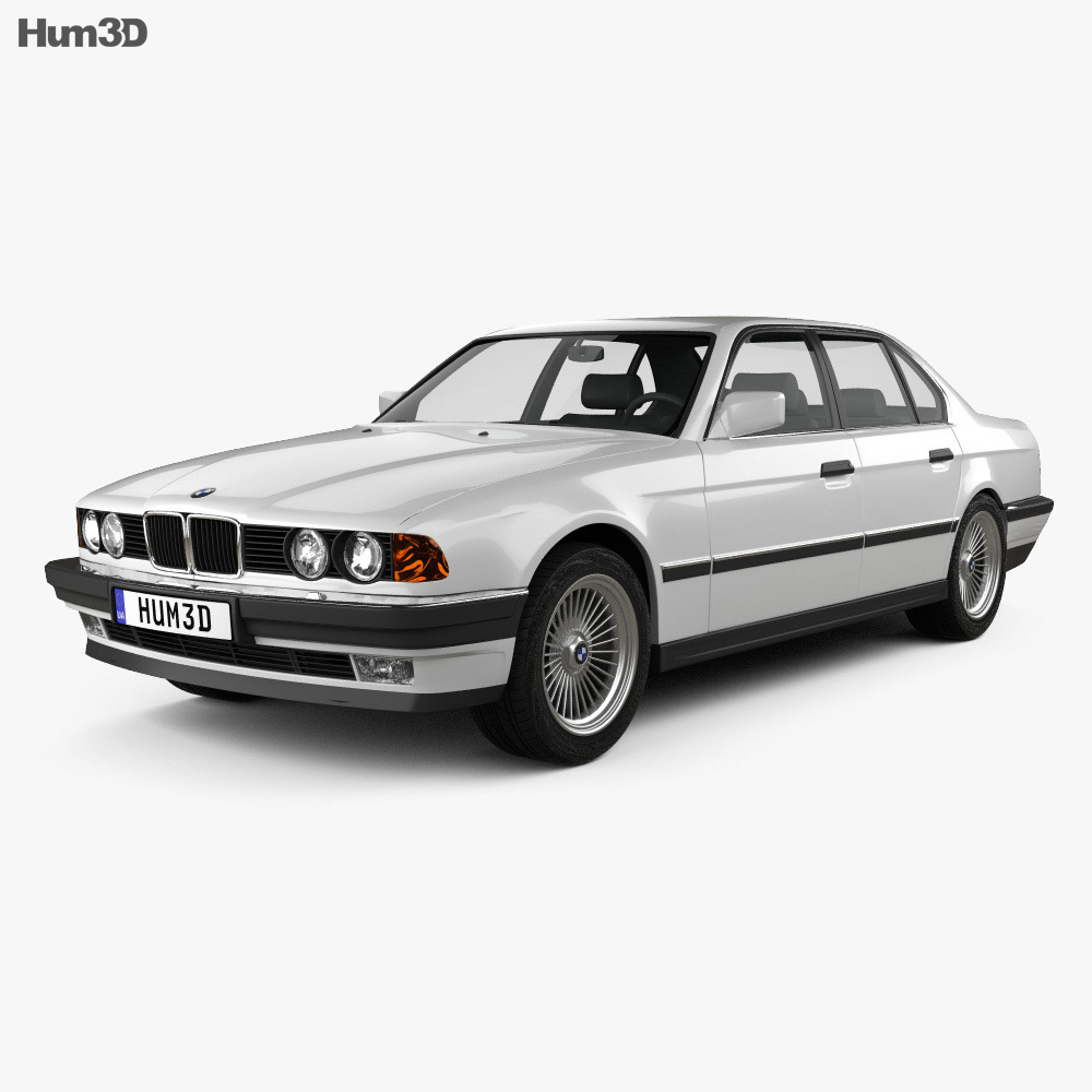 BMW 7 Series (E32) 1992 3D model - Vehicles on Hum3D