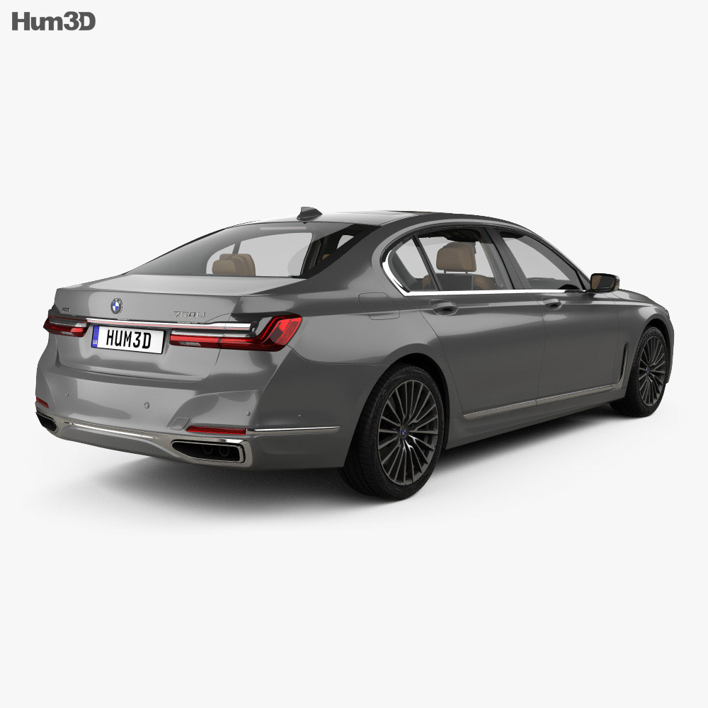 Bmw 7 Series L With Hq Interior 2019 3d Model
