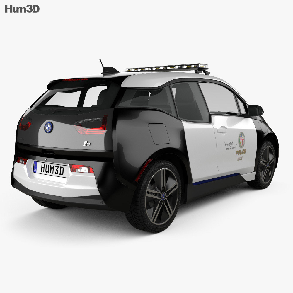 BMW i3 Police LAPD 2016 3D model - Vehicles on Hum3D