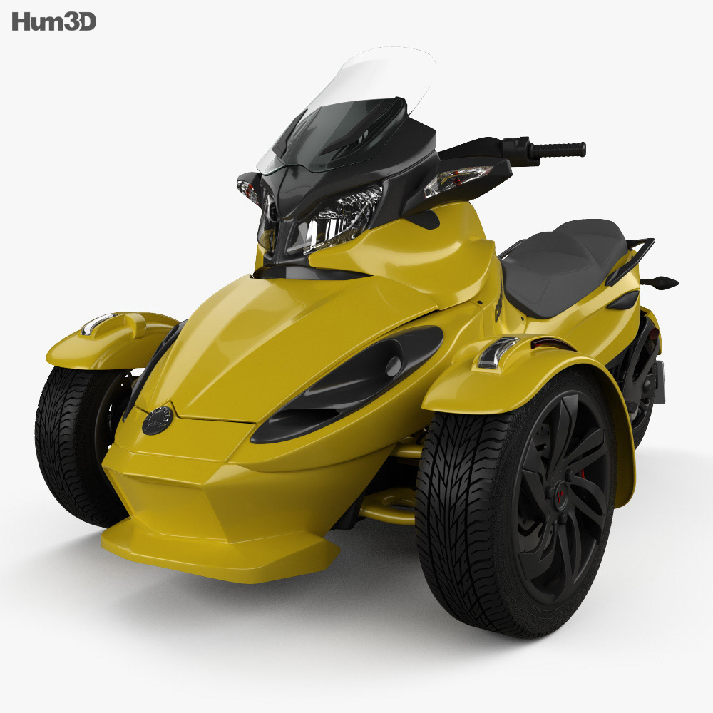 BRP Can-Am Spyder ST with HQ dashboard 2013 3d model