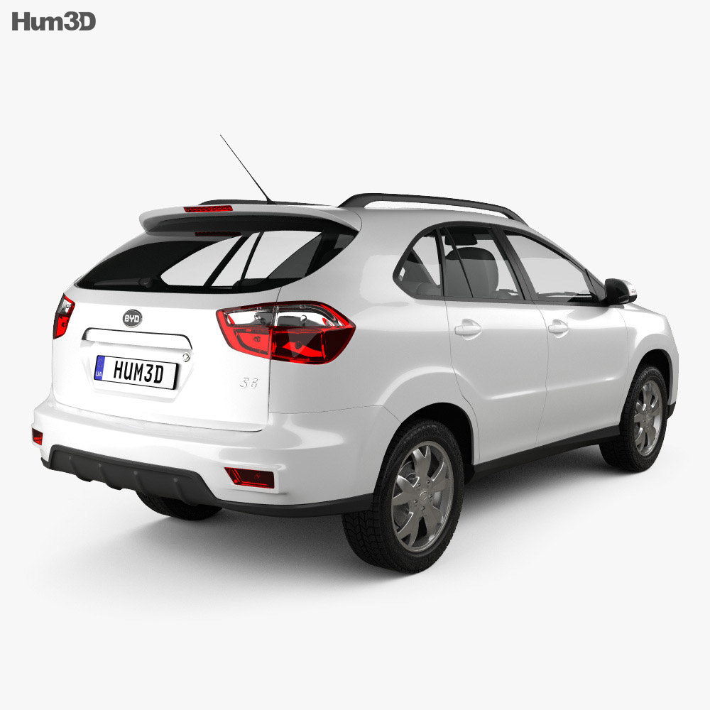 BYD S6 2013 3d model back view
