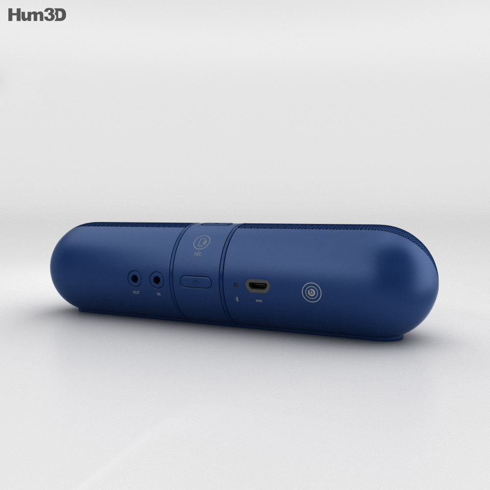 Beats Pill 2.0 Sans fil Haut-parleur Blue Modèle 3d